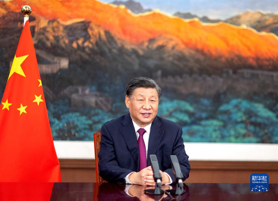 习在庆IM电竞 电子竞技平台祝中国国际贸易促进委员会建会70周年大会暨全球贸易促进峰会上发表视频致辞(图1)