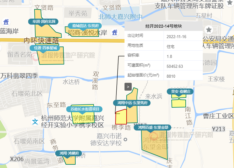 IM电竞 电子竞技平台嘉兴国际商务区宅地近底价成交 前湾新区姊妹地落袋地方国资(图2)