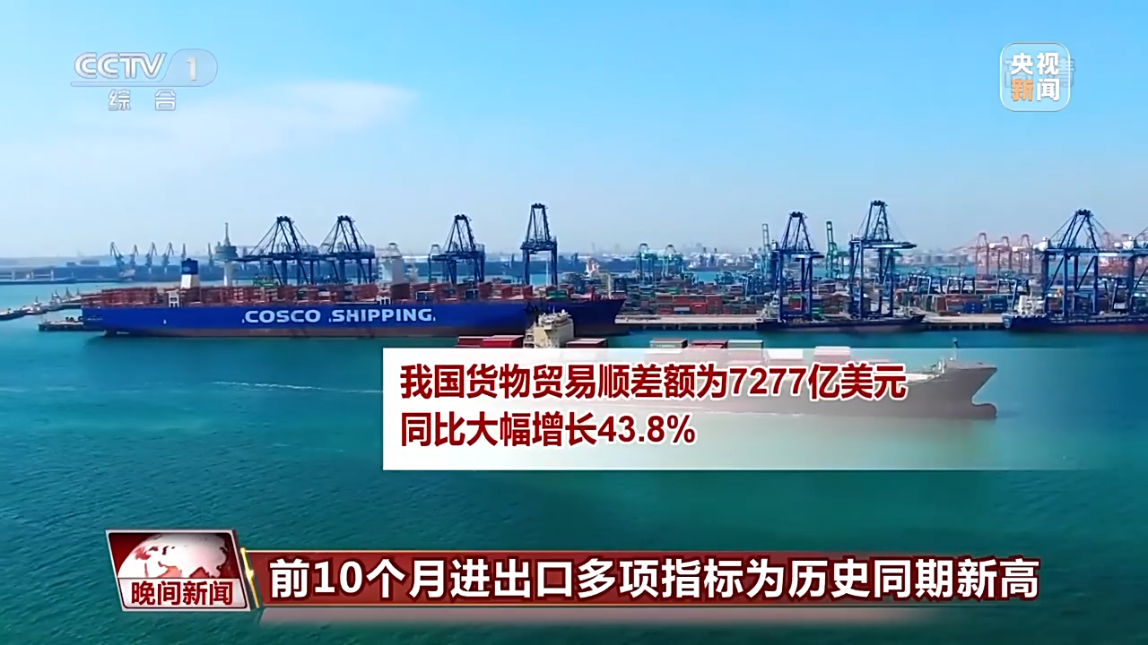 前10个月 我国进出口多项指标为历史同期新高IM电竞 IM电竞平台(图1)