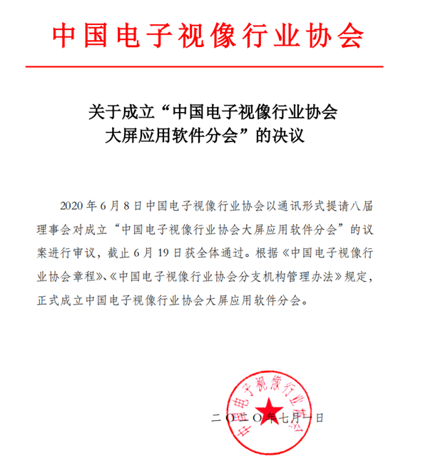 IM电竞 IM电竞平台“中国电子视像行业协会大屏应用软件分会”成立(图1)