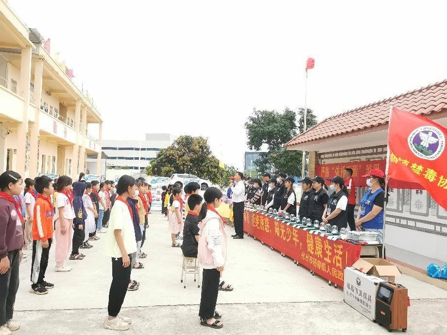 IM电竞 IM电竞平台化州市杨梅镇禁毒协会开展“禁毒进校园”宣传活动(图2)